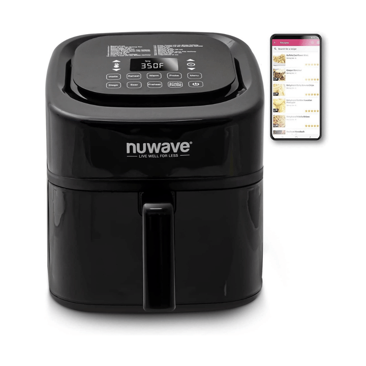 NuWave 8-Quart 6-in-1 Brio Healthy Smart Digital Air Fryer, Black