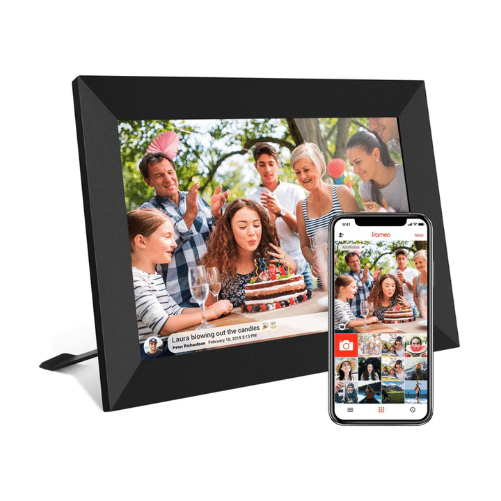 Akimart 10.1 inch Frameo Smart WiFi Digital Photo Frame, Black