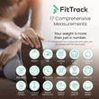 FitTrack Dara Smart BMI Digital Scale - Measure Weight and Body Fat - Most Accurate Bluetooth Glass Bathroom Scale-Toolcent®