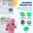Kiddery Toys Kitchen Toys Playset for Kids, Play Kitchen for Toddlers, Pretend Play Cooking Set with Accessories