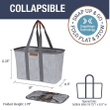 CleverMade - 7002-4402-05031PK SnapBasket LUXE - Reusable Collapsible Durable Grocery Shopping Bag