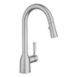 Moen 87233SRS Adler One-Handle High Arc Pulldown Kitchen Faucet with Power Clean, Spot Resist Stainless