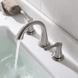 Parlos Widespread 2 Handles Bathroom Faucet, Brushed Nickel (13647)
