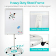 Dexboard Mobile Dry Erase Easel 40 x 28 inch, Rolling Round Stand Whiteboard