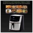 Simple Living Products 5.8Qt LED Touch Screen Air Fryer, 8 Presets, Preheat, Stainless Steel