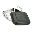 All-Clad E9019464 Stainless Steel Square Baker with Lid Cookware, 8-Inch, Silver