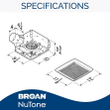 Broan-NuTone InVent Series Single-Speed Fan, Bathroom Exhaust Fan, 110 CFM 1.0 Sones