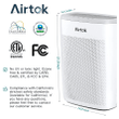 Airtok AP1002 HEPA Air Purifiers, 100% Ozone Free Air Cleaner for Smokers, Pet and Allergies