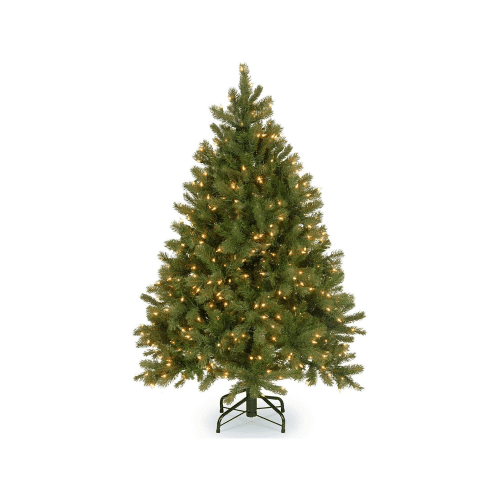 National Tree Company 'Feel Real' Pre-lit Artificial Christmas Tree Includes Pre-strung White Lights And Stand Downswept Douglas Fir 4.5 Ft