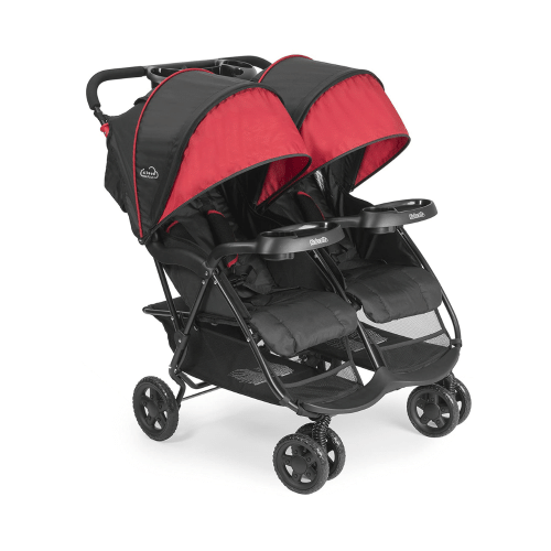 Kolcraft Cloud Plus Lightweight Double Stroller With Reclining Seats And Extendable Canopies