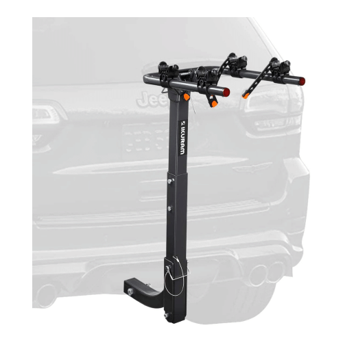 Ikuram R 2 Bikes Hitch Mount Foldable Rack for Cars, Trucks, SUV's and Minivans