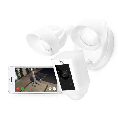 Ring Floodlight Camera Motion-Activated HD Security Cam Two-Way Talk And Siren Alarm