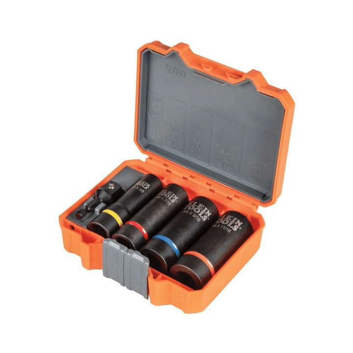 Klein Tools 2 In 1 Impact Socket Set, 5 Pieces-Toolcent®