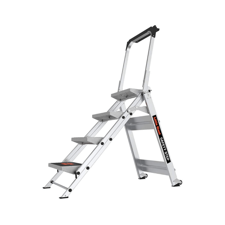 Little Giant Ladder Systems Safety Step Ladder Four Step with Bar, 2 x 11 Inches-Toolcent®
