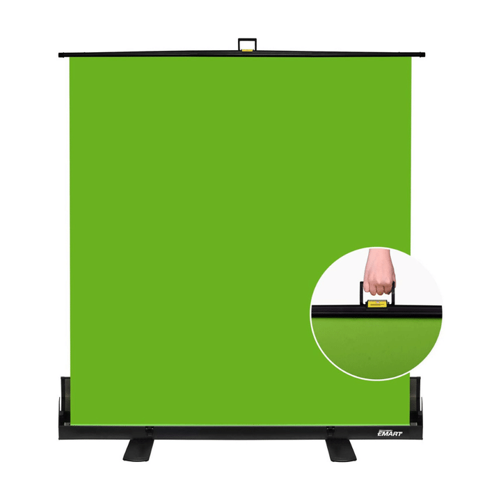 Emart Green Screen, Mountable Chroma Key Panel For Background Removal, Auto-Locking And Self-Rewinding-Toolcent®