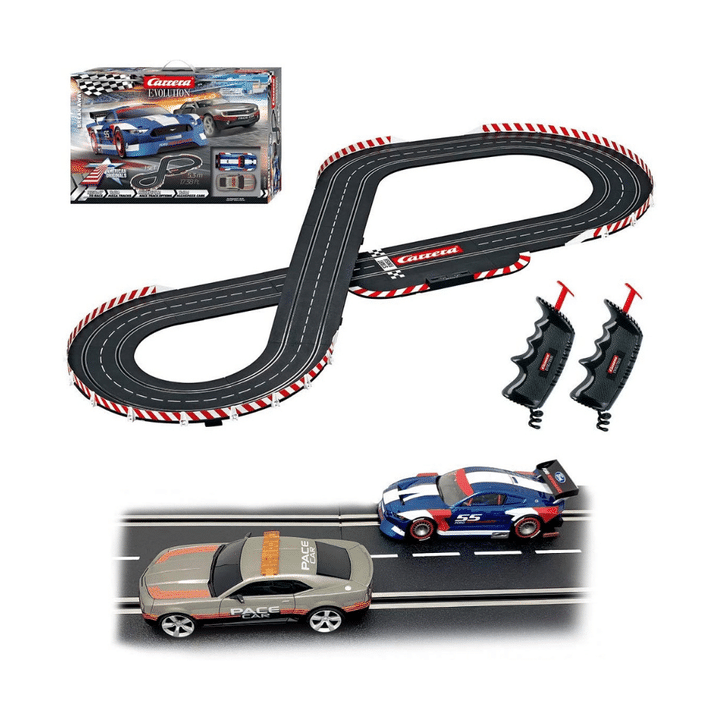 Carrera Evolution Slot Car Racing Track Set 1:32 Scale Includes 2 Dual-Speed Controllers-Toolcent®