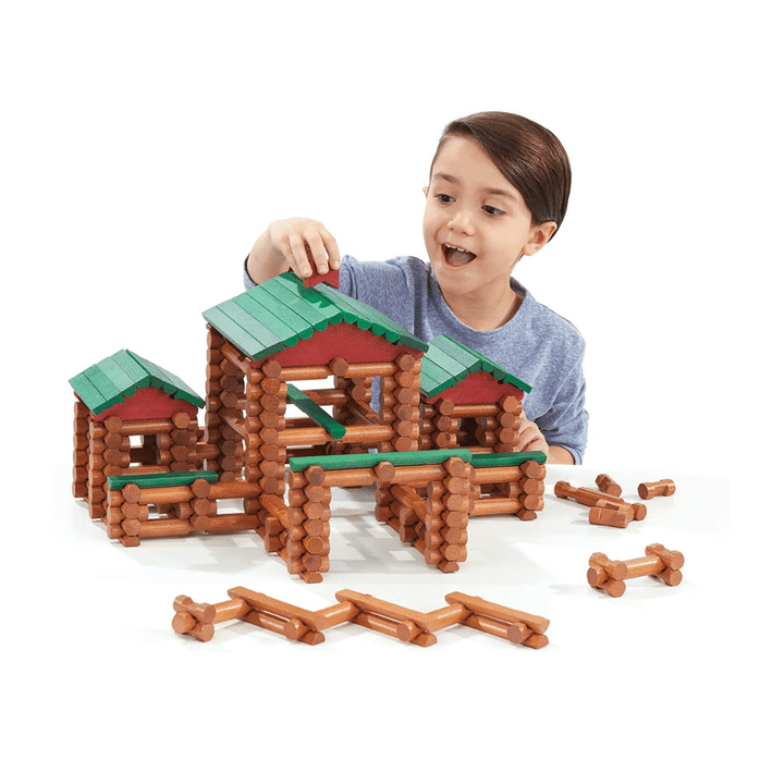 Lincoln Logs Classic Farmhouse Real Wood Logs Best Retro Building 268 Pieces-Toolcent®