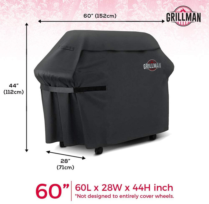 Grillman Premium Heavy-Duty, UV & Water-Resistant BBQ Grill Cover