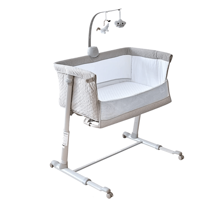 Cloud Baby Bassinet with Music Box and Built-in Wheels for Baby Infant Newborn