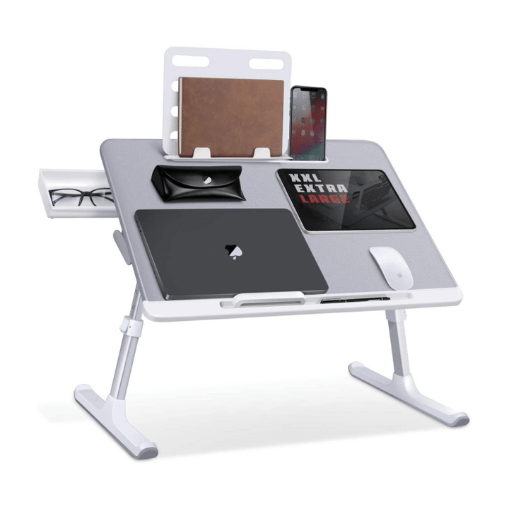 Saiji Laptop Bed Tray Desk, Adjustable Laptop Stand For Foldable Laptop Table, Gray