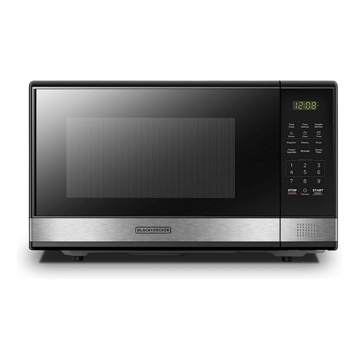 Black+Decker EM031MB11 Digital Microwave Oven with Turntable Push-Button Door