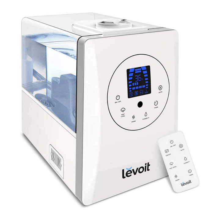 Levoit Humidifiers For Bedroom Large Room 6L Warm And Cool Mist With Remote Control, White