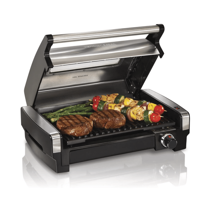Hamilton Beach Electric Indoor Searing Grill With Viewing Window And Removable
