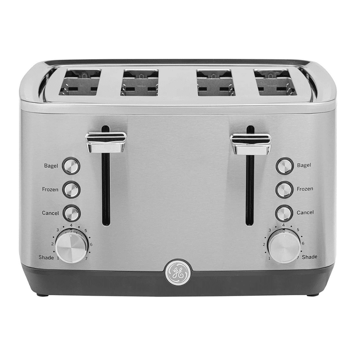 GE Stainless Steel 4 Slice Toaster 7 Shade Options 1500 Watts