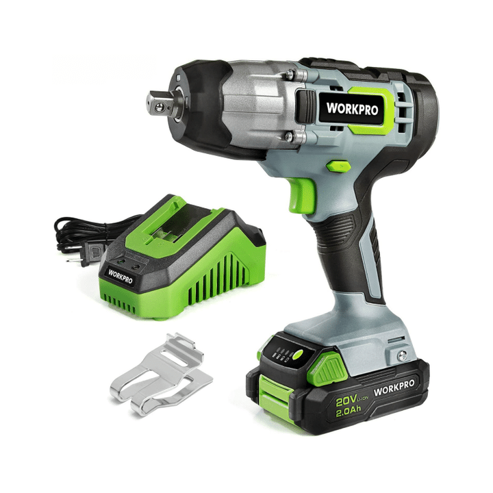Workpro 20V Cordless Impact Wrench, 1/2-inch, 320 Ft Pounds Max Torque
