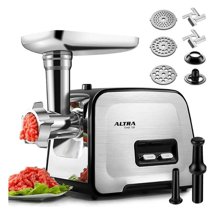 Altra Electric Meat Grinder, 3-In-1 Multi-Use Meat Mincer, Sausage Stuffer, Stainless Steel