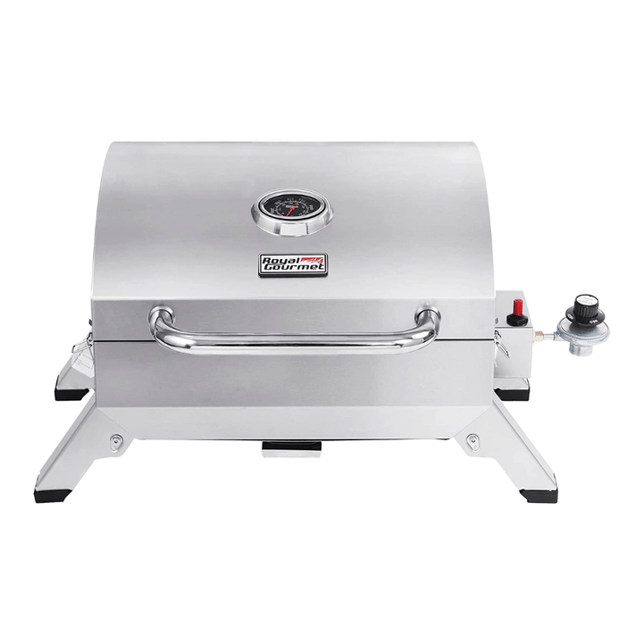 Royal Gourmet GT1001 10000 BTU Stainless Steel Portable Gas Grill with Folding Legs and Lockable Lid