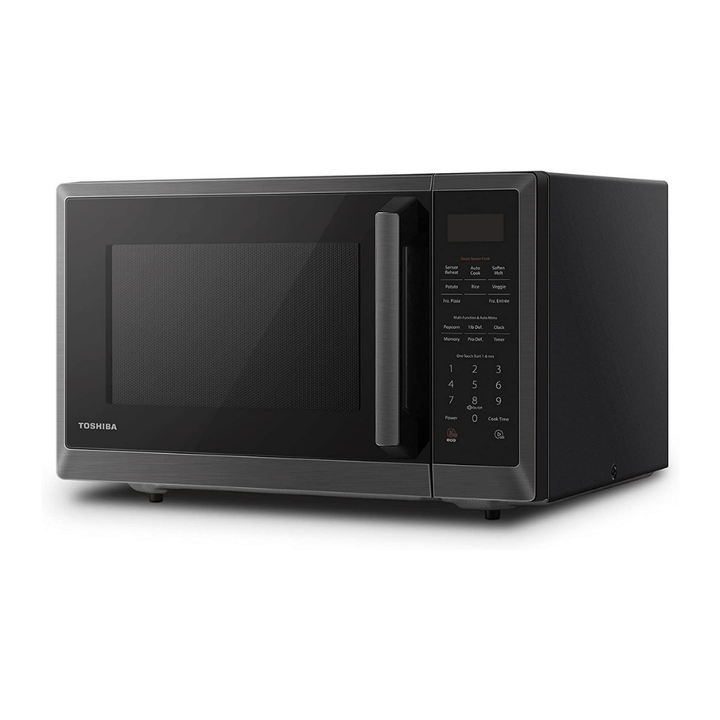 Toshiba ML2-EM12EA(BS) Microwave Oven, 1.2 Cu Ft, Black Stainless Steel