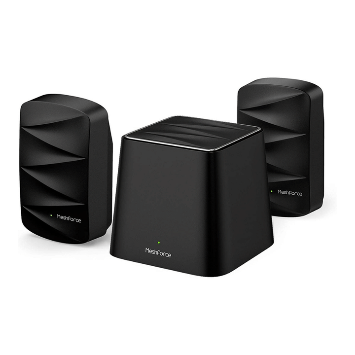 Meshforce M3 Mesh WiFi System, Up to 4,500 Sq.ft Coverage, AC1200 Gigabit Routers for Wireless Internet, Midnight Black