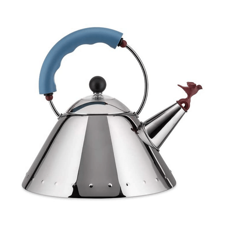 Alessi Kettle, 9 x 8.5 x 8.5 (HxWxD) Inches, Blue, 9093