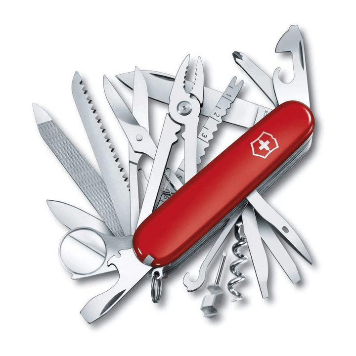 Victorinox Swiss Army Multi-Tool, SwissChamp Pocket Knife with 33 Functions