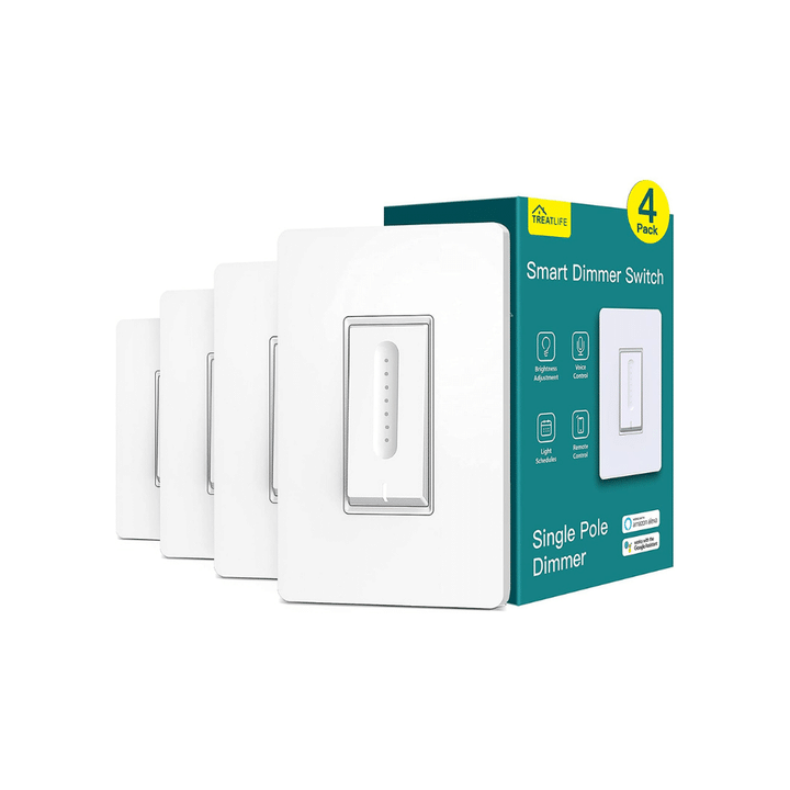 TreatLife Smart Light Switch Works with Alexa and Google Home, 2.4GHz WiFi Light Switch