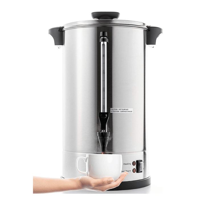 Sybo 2021 Upgrade 16L Commercial Grade Stainless Steel Percolate Coffee Maker Hot Water Urn 100-Cup Capacity