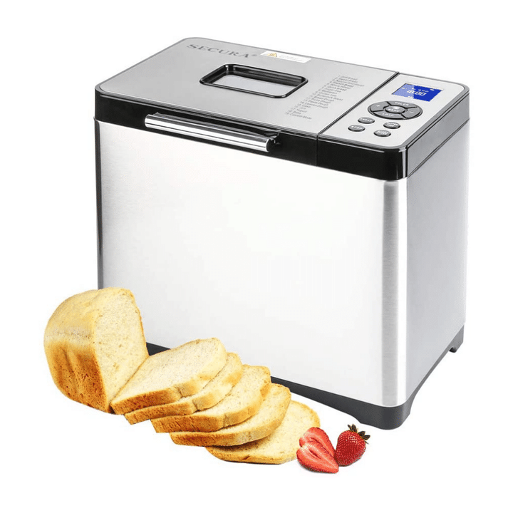 Secura 2.2 LBS Bread Maker Machine, Multi-Use Programmable 19 Menu Settings, 650W