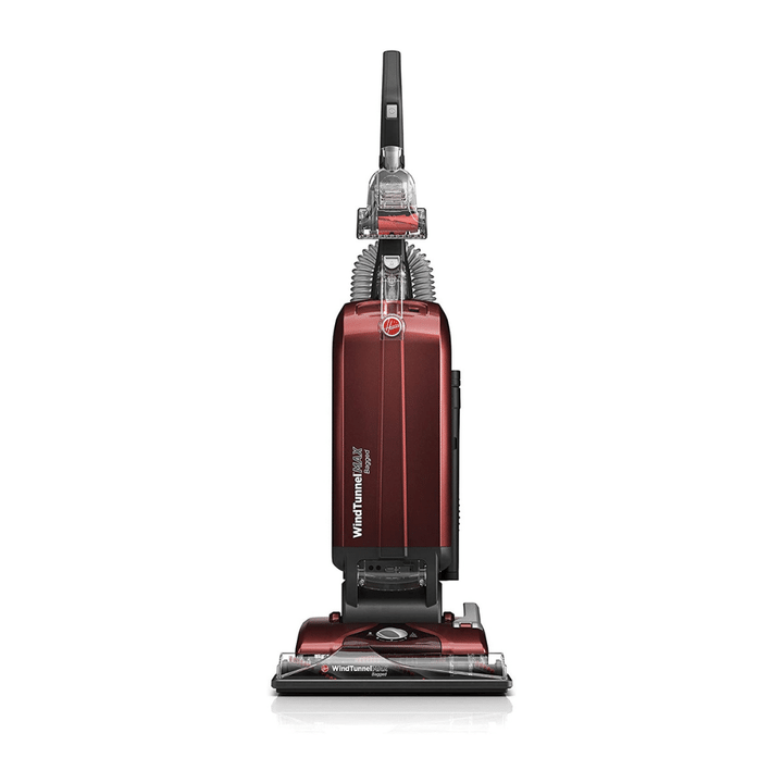 Hoover WindTunnel Max Bagged Upright Vacuum Cleaner, HEPA Media Filtration, 30ft. Power Cord, UH30600, Red