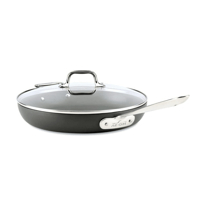 All-Clad HA1 Hard Anodized Nonstick Frying Pan With Lid, 12 Inch Pan Cookware