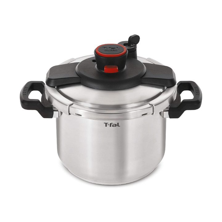T-fal P45009 Clipso Stainless Steel Dishwasher Safe Pressure Cooker Cookware, 8-Quart, Silver