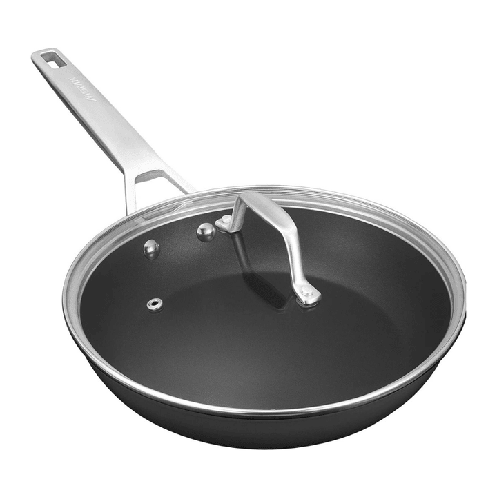 MsMk 12.5" Inch Non Stick Frying Pan Skillet With Lid, Dishwasher & Oven-Safe to 700°F Fry Pan