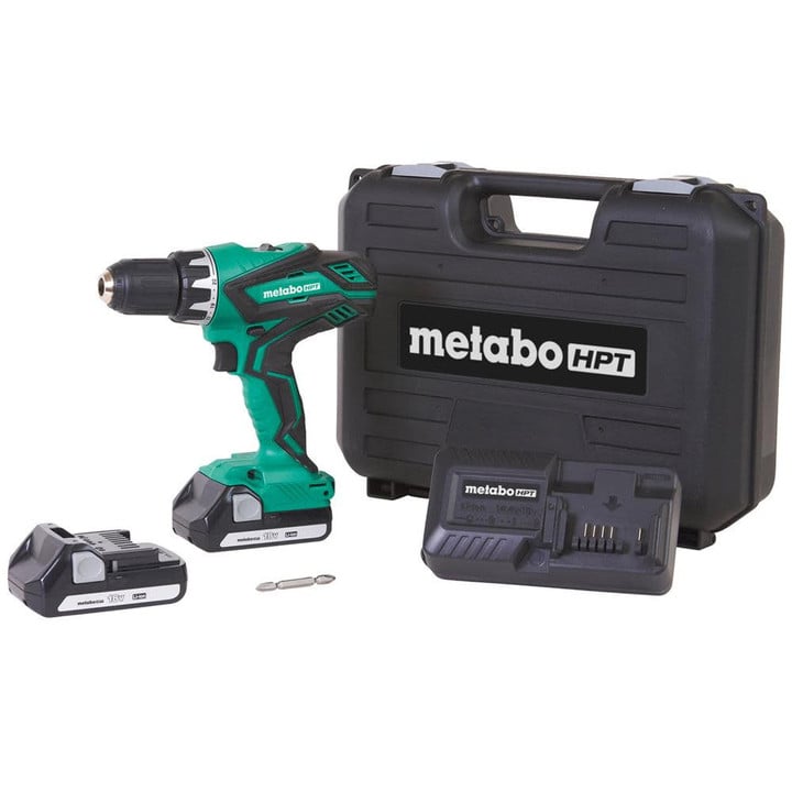 Metabo HPT 18V Lithium Ion Compact Driver Drill (1.3Ah) Kit (DS18DGLM)