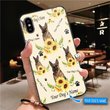 DUP1007 German Shepherd Personalized Glass Phone Case