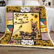 QUI28012 German Shepherd Sunflower Quilt Blanket
