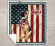 German Shepherd God Bless America Quilt Bed Set & Quilt Blanket