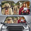 German Shepherd and Jesus Car Sun Shade DIC21070704
