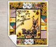 QUI28012 German Shepherd Sunflower Quilt Blanket