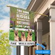 BIF2510 German shepherds This Home Is Filled With Kisses Personalized Flag