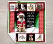 DDQ151101 German Shepherd Xmas Quilt Blanket